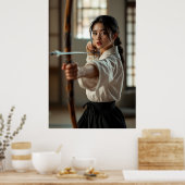 Japanese Kyudo The Way Of The Bow ポスター (キッチン)