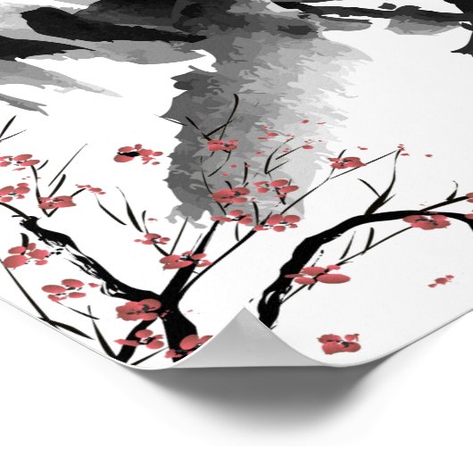 Japanese landscape Poster ポスター (角)