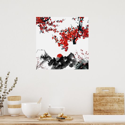 Japanese landscape Poster ポスター (キッチン)