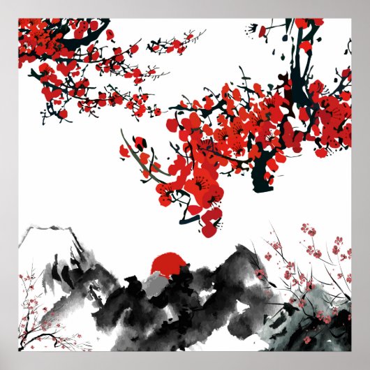 Japanese landscape Poster ポスター (正面)