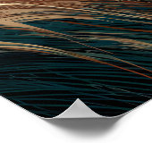 Japanese Landscape Print Moonlit Hills, Torii Gate ポスター (角)