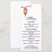 Japanese lantern wedding menu メニュー (正面/裏面)