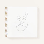 Japanese letter face notebook | へのへのもへじ ノートブック (正面)
