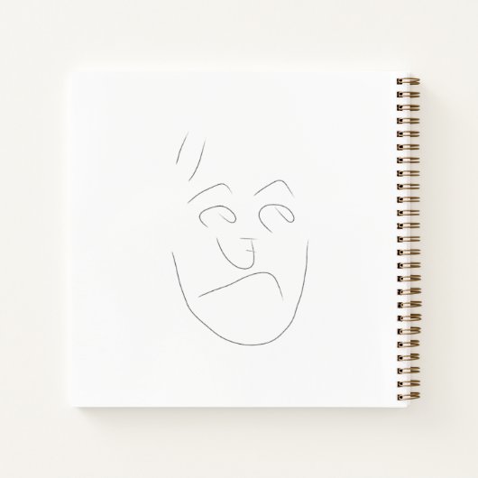 Japanese letter face notebook | へのへのもへじ ノートブック (裏面)