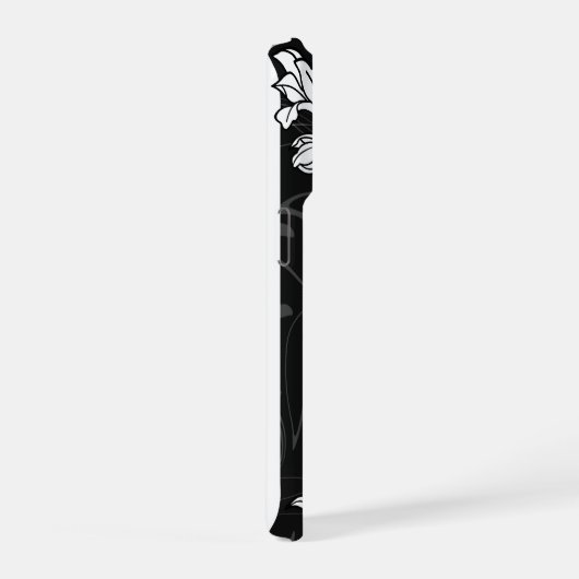 Japanese lily classic illustration  iPhoneケース (右側面)