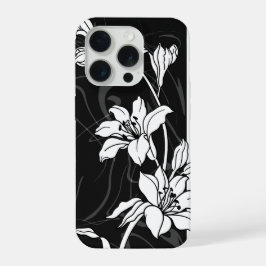Japanese lily classic illustration  iPhone 15 proケース