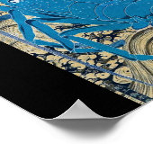 Japanese Lobster and Bird Painting c. 1800's Japan ポスター (角)