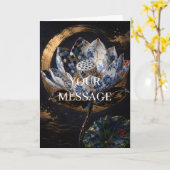 Japanese Lotus Kintsugi Gold Art Personalized Card カード (黄色い花)