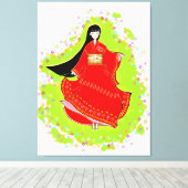 Japanese Maiko キャンバスプリント (インサイチュ (ウッドフロア))