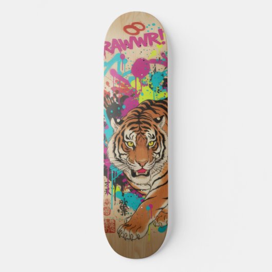 Japanese Manga Style Skateboard Art | Part A スケートボード (正面)