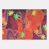 Japanese Maple Leaf Design ラッピングペーパーシート (正面)