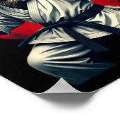 Japanese Martial Art Judo Karate Cat For Men Women ポスター (角)