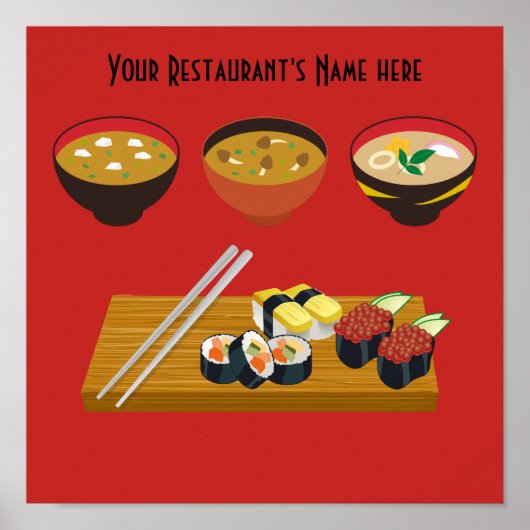 Japanese Meal, Value Poster Paper (Matte) ポスター (正面)