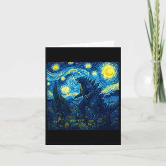 Japanese Monster Kaiju Van Gogh Starry Night  カード (正面)
