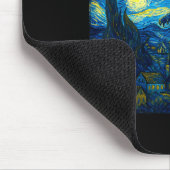 Japanese Monster Kaiju Van Gogh Starry Night マウスパッド (コーナー)