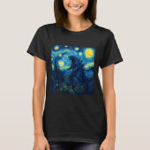 Japanese Monster Kaiju Van Gogh Starry Night  Tシャツ (正面)