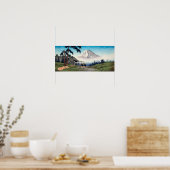 Japanese Mt. Fuji vintage design art ポスター (キッチン)