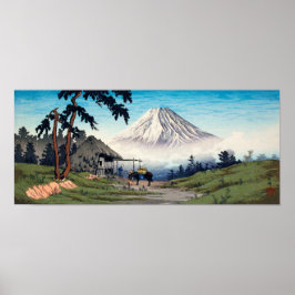 Japanese Mt. Fuji vintage design art ポスター