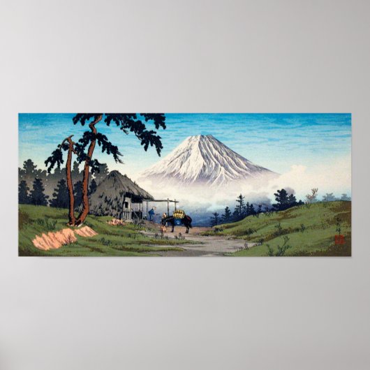 Japanese Mt. Fuji vintage design art ポスター (正面)
