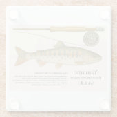 Japanese Native Trout – Yamame  ガラスコースター (裏面)