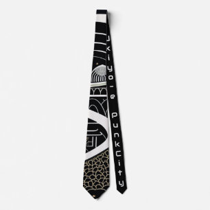 japanese necktie vintage retoro 【浮世絵パンクシティ】 ネクタイ