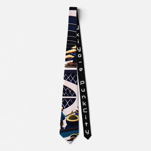 japanese necktie vintage retoro 【浮世絵パンクシティ】 ネクタイ (正面)