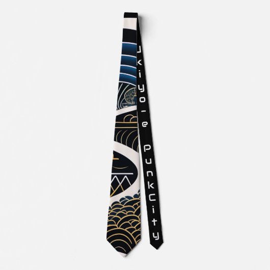 japanese necktie vintage retoro 【浮世絵パンクシティ】 ネクタイ (正面)