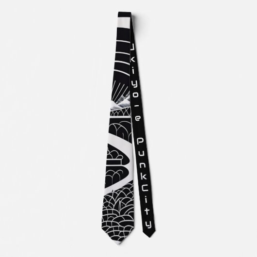 japanese necktie vintage retoro 【浮世絵パンクシティ】 ネクタイ (正面)