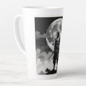 japanese ninja 月夜の忍者 静寂なる守護者 カフェラテマグ (左アングル)