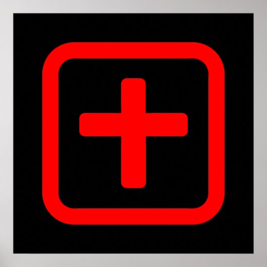 Japanese Number Ten 十 【Ju】 Kanji ポスター (正面)