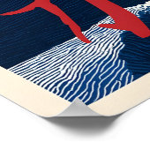 Japanese Ocean Poster Source of Strength – Blue ポスター (角)