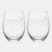Japanese Omedetou Stemless Wine Glass ステムなしワイングラス (裏面)