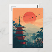 Japanese Pagoda vintage ポストカード (正面/裏面)