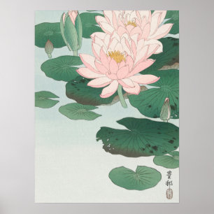 Japanese painting by koson ohara,  小原古邨の日本画 ポスター