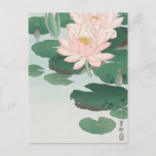 Japanese painting by koson ohara, 小原古邨の日本画 ポストカード