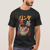 Japanese Panda Monks Fighting Over Ra Noodles- Chi Tシャツ (正面)