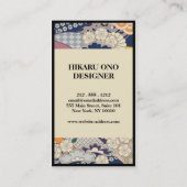 Japanese Pattern Ivory&Blue 名刺 (裏面)