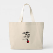 Japanese Peace Tote Bag Heiwa Kanji with Red Sun  ラージトートバッグ (裏面)