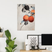 Japanese Persimmon Painting Print Vintage ポスター (ホームオフィス)