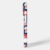 Japanese Pink Floral Pattern Monogrammed Case-Mate iPhoneケース (裏面 / 左)