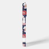 Japanese Pink Floral Pattern Monogrammed Case-Mate iPhoneケース (裏面 / 右)