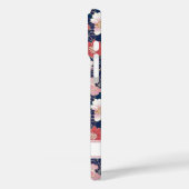 Japanese Pink Floral Pattern Monogrammed Case-Mate iPhoneケース (裏面 / 左)
