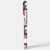 Japanese Pink Floral Pattern Monogrammed Case-Mate iPhoneケース (裏面 / 左)