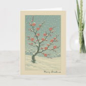 Japanese plum blossom - Christmas Card カード (正面)