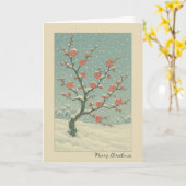 Japanese plum blossom - Christmas Card カード (黄色い花)