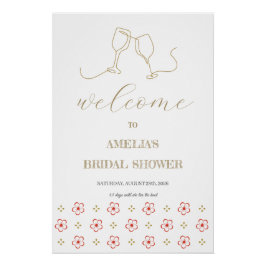  Japanese Plum Blossom Design ポスター