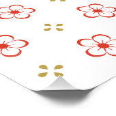  Japanese Plum Blossom Design ポスター (コーナー)