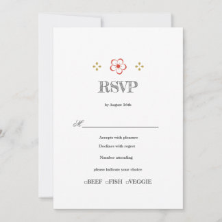  Japanese Plum Blossom Design 招待状