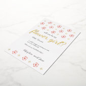  Japanese Plum Blossom Design 箔招待状 (回転した状態)