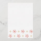  Japanese Plum Blossom Design 箔招待状 (裏面)